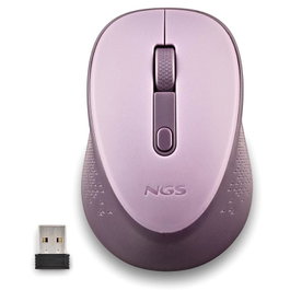 NGS Dew Ratón Inalámbrico Óptico Lila 800/1600 DPI
